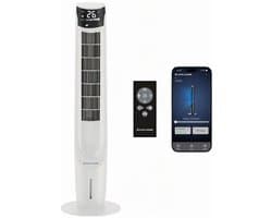 CoolHome AC2209 Aircooler- Luchtkoeler met draaifunctie - Met App en Afstandsbediening - Incl. Koelelement - 107 CM - Dimbaar LED scherm - Wit — afbeelding 1