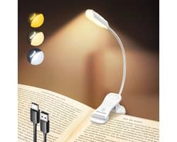 Leeslamp met klem en 10 heldere LED's - Oplaadbare boekenlamp voor optimaal leesgemak