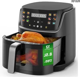 RFWR® XL Heteluchtfriteuse met 8,5 Liter Capaciteit en LED-Touchscreen | 12 Functies en Kijkvenster — thumbnail 1