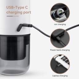 3-in-1 draagbare espressomachine, elektrisch reiskoffiezetapparaat, USB-type C en autolader, 17 bar filterkoffiezetapparaat (zwart) zonder verwarming — thumbnail 3