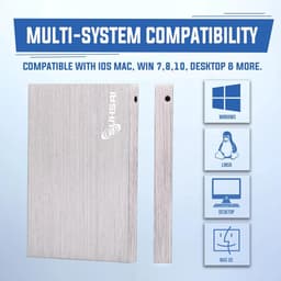 RFWR® Draagbare Externe Harde Schijf USB 2.0 1TB - Slanke 2,5 Inch HDD voor Back-up en Opslag — thumbnail 4