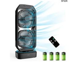 RFWR® Torenventilator met Oplaadbare Batterij - Stil en Efficiënt voor Thuis en Kantoor