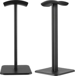 Koptelefoon Houder - Headset Stand - Aluminium - Koptelefoon Haak - Headset Houder - Universele - Voor Op Je Bureau - 100x100x245mm - Zwart — thumbnail 3