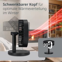 RFWR® Stille USB-tafelventilator met 3 snelheden en 180° kantelhoek | Draagbare ventilator met lange batterijduur | Ideaal voor kantoor en slaapkamer — thumbnail 4