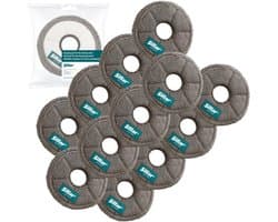 Sillar, set 12 dweilpads, microvezeldoek, geschikt voor Xiaomi S10 S20 X10 X20 L10 L20 X30 X40 X50, vervanging RMP7 / RMP8, herbruikbaar, diameter 13.5cm