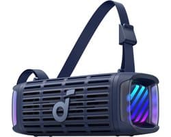 soundcore Boom 3i van Anker – Robuuste outdoorluidspreker, Bluetooth-luidspreker, waterdicht IP68, 50 W BassUp 2.0-geluid, Bluetooth 5.3, 16 uur speeltijd, lichtshow + TWS-stereo, kajakken, vissen, kamperen