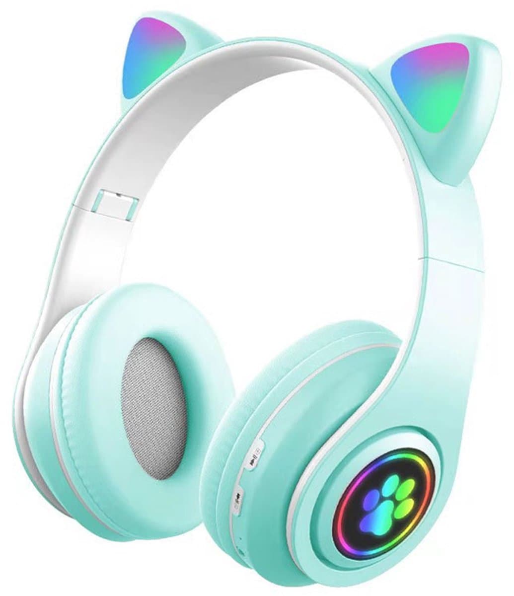 KINSI koptelefoon kinderen draadloos - Kinder Koptelefoon met Kattenoortjes - Multi-apparaat Compatibel — afbeelding 1