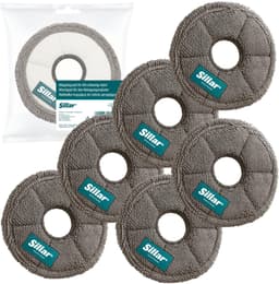 Sillar, set 6 dweilpads, microvezeldoek, geschikt voor Xiaomi S10 S20 X10 X20 L10 L20 X30 X40 X50, vervanging RMP7 / RMP8, herbruikbaar, diameter 13.5cm — thumbnail 1