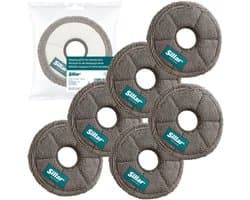 Sillar, set 6 dweilpads, microvezeldoek, geschikt voor Xiaomi S10 S20 X10 X20 L10 L20 X30 X40 X50, vervanging RMP7 / RMP8, herbruikbaar, diameter 13.5cm