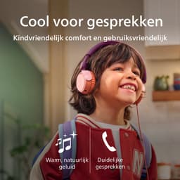 PHILIPS TAK2000MP - On Ear bedrade opvouwbare hoofdtelefoon voor kinderen - beperkt volume, Audio delen, 3,5 mm- en USB-C-kabel meegeleverd - Magenta Purper — thumbnail 4