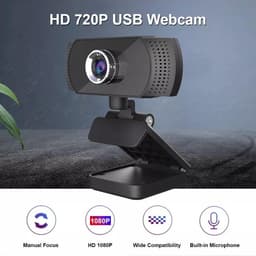 USB Webcam 720P HD – Met Ruisonderdrukking Microfoon – Plug & Play – PC Camera – Voor Laptop en Desktop — thumbnail 5