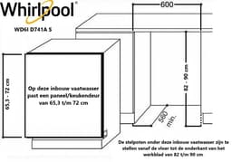 Whirlpool WD6I D741A S - Inbouw vaatwasser (60 cm) — thumbnail 2