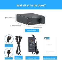 RFWR® Mini Hi-Fi Stereo Audio Versterker 50W x 2 voor Thuisluidsprekers — thumbnail 3