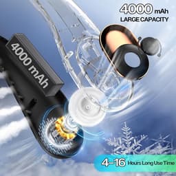 RFWR® Draagbare nekventilator 360° luchtstroom, superstil en USB oplaadbaar — thumbnail 5