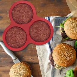 3x luchtfriteuse eivorm - Ø9.8 cm - Kookring - Eivorm - Ei Ringen - Air schimmel - Kookringen - Bakringen - Hamburgerringen - Eierringen - Siliconen Air Fryer Ei Pan - Rond - Accessoires voor heteluchtfriteuses 6QT en hoger - Met 3 holtes — thumbnail 9
