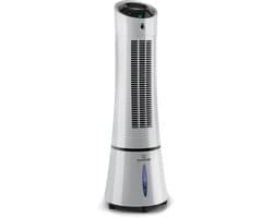 Klarstein 4-in-1: luchtkoeler, ventilator, luchtbevochtiger & ionisatie I 6 L waterreservoir, oscillatie, 30 W, 210 m³/h, timer I airconditioner zonder luchtafvoerslang, mobiele airconditioner, zilver