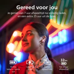 PHILIPS TAT2000 - In-ear oordopjes - 32 uur afspeeltijd - 4 mic technologie - multipoint - IPX4 - Microsoft Swiftpair - aanraakbediening - App control - Roze — thumbnail 2