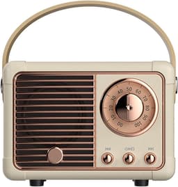 Retro bluetooth luidspreker - vintage luidspreker met klassieke antieke stijl - luid volume - draadloze Bluetooth 5.0-verbinding - bluetooth luidsprekers boxen - Wit — thumbnail 1
