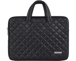 Laptophoes 15.6 Inch HV PU - Laptoptas - Voor Dames & Heren - Laptop Sleeve met Handvat - Zwart