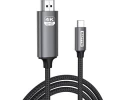 USB C naar HDMI Kabel 3M – 4K 60Hz – Geschikt voor Laptop Tablet Smartphone – TV Monitor Projector