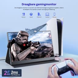 ZRSS® Portable monitor - Draagbaar scherm voor laptop - Extra beeldscherm - 15,6 Inch — thumbnail 2