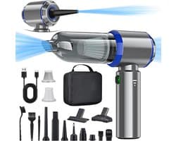 Kruimeldief Draadloos - Auto Stofzuiger - Handstofzuiger - Grijs