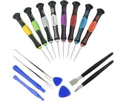 Professioneel 16-Delig precisie magnetische Schroevendraaierset - Mini Schroevendraaier Set - Kruiskop - Platte kop - Professioneel gereedschap voor o.a. Laptop / Camera / Smartphone / iPhone / Tablet / Macbook / Brillen / Horloges / Uurwerk