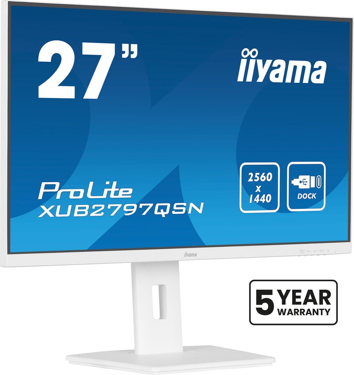 iiyama G-MASTER XUB2797QSN-W2 computer monitor 68,6 cm (27") 2560 x 1440 Pixels Quad HD LED Wit — afbeelding 1