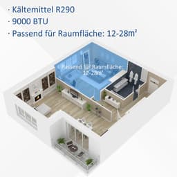 HOMCOM-Mobile Klimageräte aus ABS Weiß — thumbnail 8