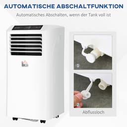 HOMCOM-Mobile Klimageräte aus ABS Weiß — thumbnail 4
