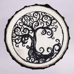 Handgemaakte Djembé-Trommel - Met Brede Bovenkant - 40x18cm — thumbnail 3
