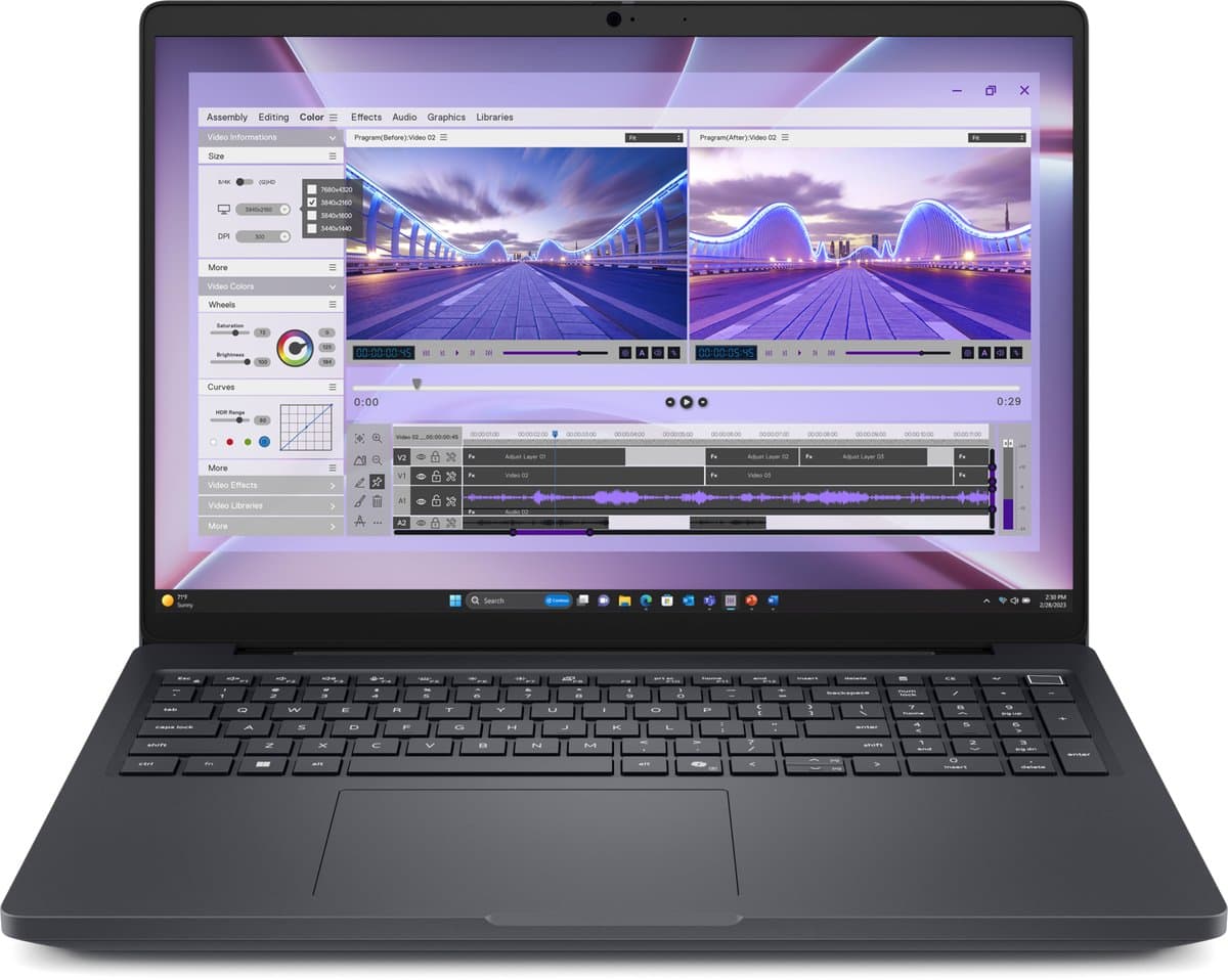 "DELL Pro Max 16 MC16250 Intel Core Ultra 7 265H Mobiel werkstation 40,6 cm (16"") Full HD+ 32 GB DDR5-SDRAM 1 TB SSD NVIDIA RTX Pro 2000 Blackwell Wi-Fi 7 (802.11be) Windows 11 Pro Engels Zwart" — afbeelding 1
