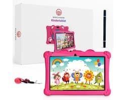 Rock&Rose Kindertablet - 10.1 Inch - Roze - Inclusief Stylus pen & 64GB SD - Geschikt vanaf 3 jaar - 32GB opslag - Educatief leerplezier voor kinderen - Hoge kwaliteit tablet voor eindeloos speel- en leerplezier