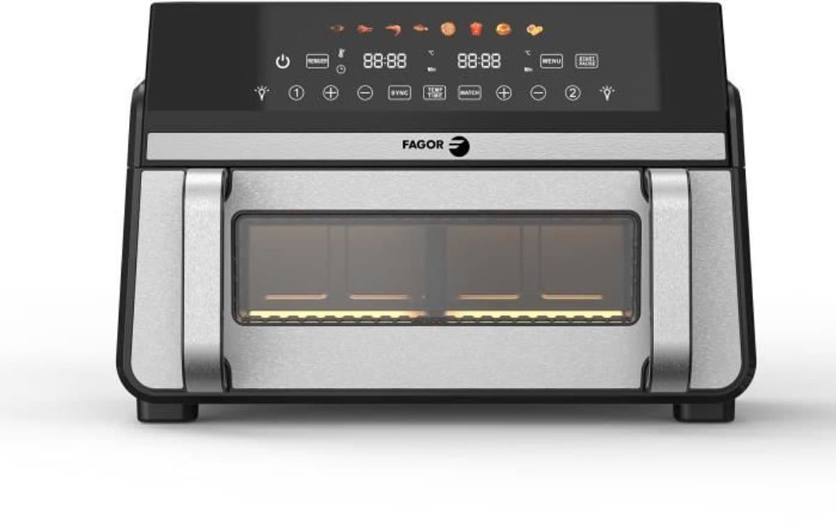 FAGOR Olievrije Friteuse - Airfryer FG10AF - Inhoud 11L - Dubbele 5,5L Tanks - Verwijderbare Verdeler - 2200W — afbeelding 1