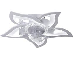 Livano Plafondventilator - Met Verlichting - Plafond Ventilator - Met Lamp - Plafonniere Met Ventilator - Met Licht - Wit — afbeelding 1