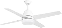 Nivard Plafondventilator - Met Verlichting - Plafond Ventilator - Met Lamp - Plafonniere Met Ventilator - Met Licht - Wit - 130cm — thumbnail 1