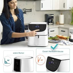 Cosori CP158-AF-RXW Airfryer – 5.5 l – 1700 W – Anti-aanbaklaag – BPA-vrij – Met display – Timerfunctie – Oververhittingsbeveiliging — thumbnail 6