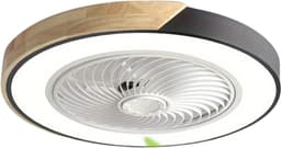 Bovista Plafondventilator - Met Verlichting - Plafond Ventilator - Met Lamp - Plafonniere Met Ventilator - Met Licht - Zwart — thumbnail 1