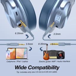OneOdio Fusion A70 Sky Blue – Draadloze Over-Ear Koptelefoon – DJ & Studio – Hi-Res Audio — thumbnail 9