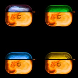 GlowsandGuards - Airpods pro hoesje - Glow in the dark - Inclusief UV lampje om op te lichten - AirPods pro case - Hét satisfying AirPods hoesje - AirPods Pro - Oranje — thumbnail 3