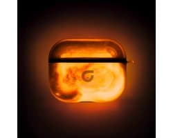 GlowsandGuards - Airpods pro hoesje - Glow in the dark - Inclusief UV lampje om op te lichten - AirPods pro case - Hét satisfying AirPods hoesje - AirPods Pro - Oranje