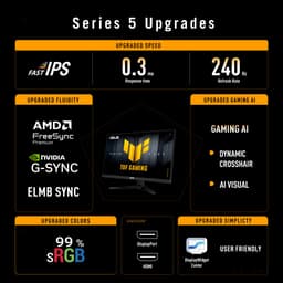 ASUS TUF Gaming VG249QM5A - FHD Fast IPS Gaming Monitor - 240Hz - 0.3ms - 24 Inch — thumbnail 4