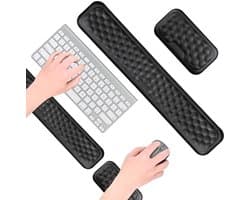 YONO Polssteun Toetsenbord en Muis - Ergonomisch - Computer - Laptop - Anti Slip - Ondersteuning - Zwart