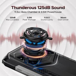 DOOGEE Blade 20 Play 5G - Robuuste Smartphone - Robuuste Telefoon - 32GB RAM + 256GB ROM - 10300mAh / 33W - Dimensity 7050 - 125dB Luidsprekers -Effect Lumière LED - Android 15 - Gemini AI -Zilver — thumbnail 8