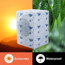 Wasmachinehoes - Stofkap voor Wasmachine - Wasmachineafdekking - Drogerhoes - Stofdicht Trommel Wasmachine Afdekking - Waterdichte Hoes voor Meeste Wasdrogers - Bescherming tegen Stof en Water - 65x75x85CM — thumbnail 4