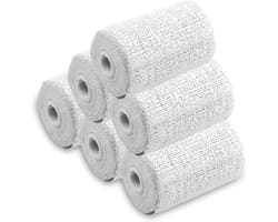 Plaster Bandage - Pack of 6 - 7.5 x 270 cm - Baby Belly Pregnant Gift - Plaster Print - Roll for Crafts - Model Making - Quick-Drying - Wit