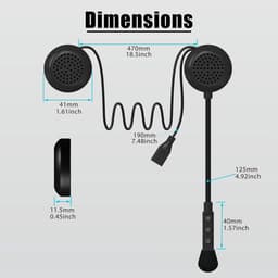 MC-hoofdtelefoon voor motorhelm Bluetooth 5.2 — thumbnail 4