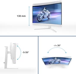 Philips Evnia 5000 27M2C5501 - Curved QHD Gaming Monitor - Ambiglow - 180hz - 27 inch — thumbnail 6