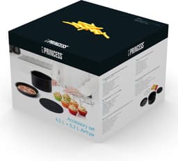 Princess 182012 Airfryer Accessoireset 10-delig - Accessoire voor heteluchtfriteuse - Grillrek - Pizzapan - Muffinset - Bakblik - Siliconen onderzetter - diameter 19,8 cm — thumbnail 5