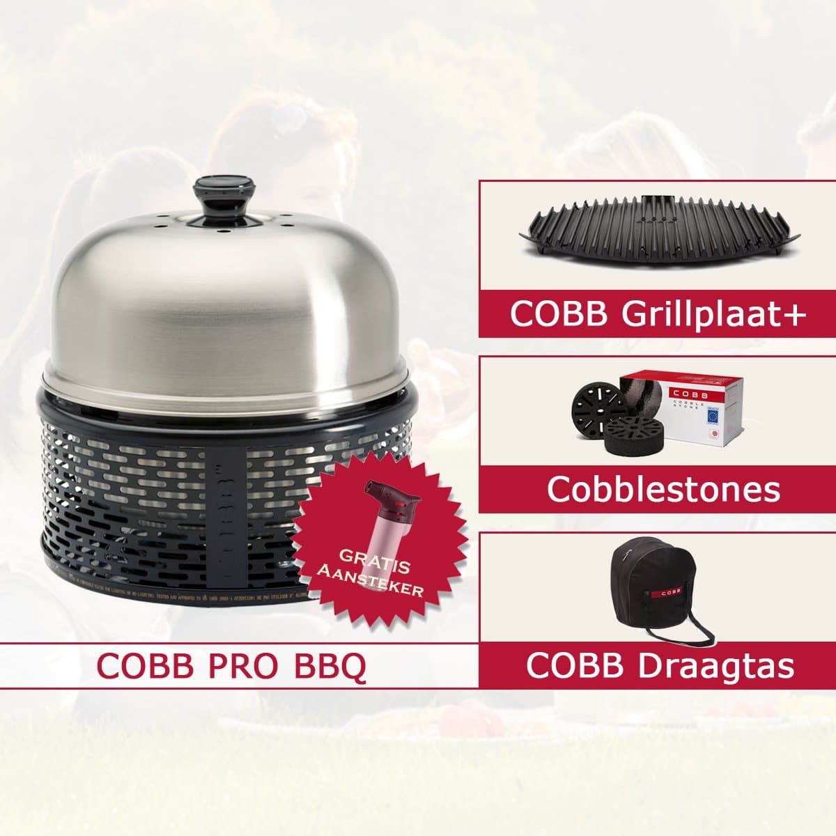 COBB Pro Voordeelpakket | Grillplaat + Cobblestones + Draagtas — afbeelding 1